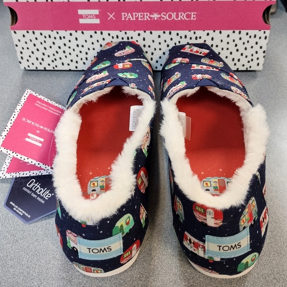 Toms Apparatus Slip one Camper lined new in box ortholite size 9.5 - Picture 3 of 4